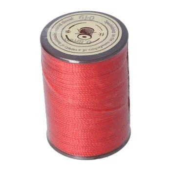 Makramé zsinor, viaszos polieszter, 0,8 mm piros, kb. 50 m