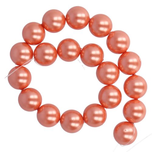 Shell pearl alapanyagszál hússzínű golyós 10 mm 38 cm