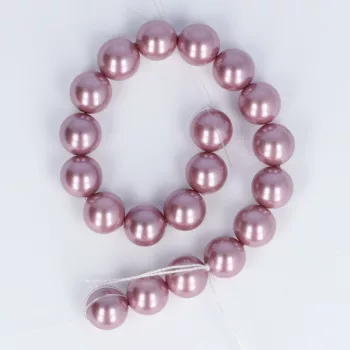 Shell pearl alapanyagszál világoslila golyós 10 mm 38 cm