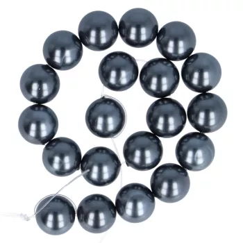   Shell pearl alapanyagszál sötétszürke golyós 10 mm 38 cm