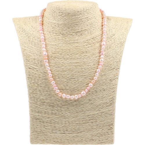 Tenyésztett gyöngy nyaklánc, rózsaszín, 45 cm