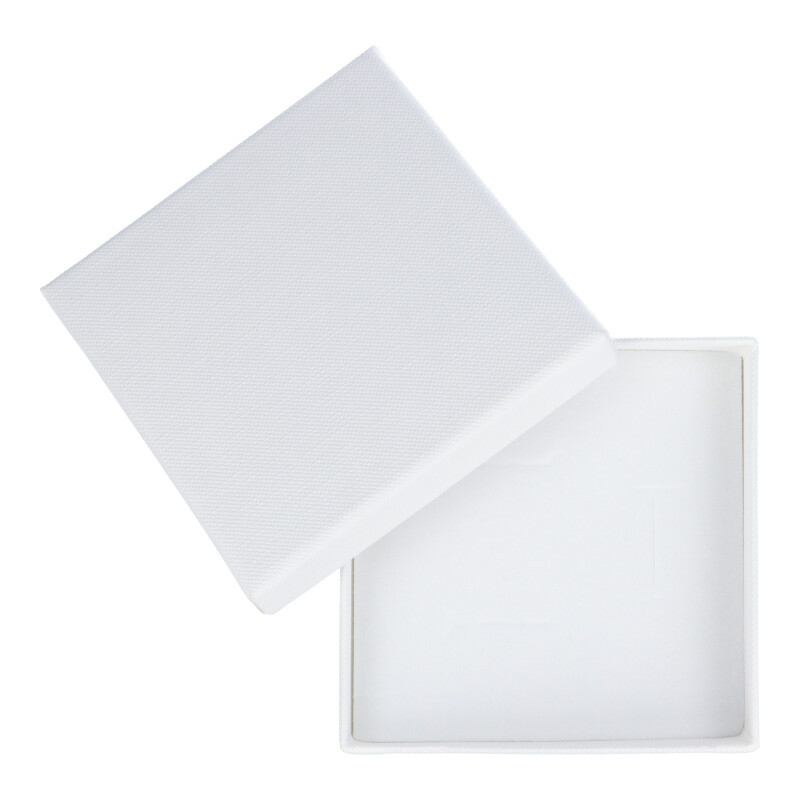 Díszdoboz, fehér papírdoboz s, 93x93x31 mm